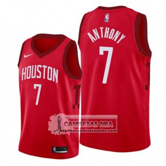 Camiseta Houston Rockets Carmelo Anthony Earned Edition Rojo