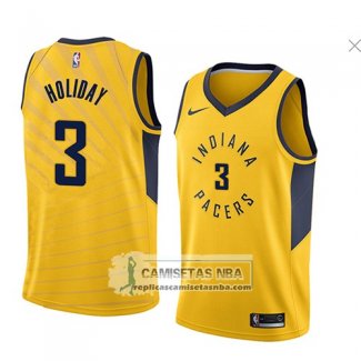 Camiseta Indiana Pacers Aaron Holiday Statement 2018 Amarillo