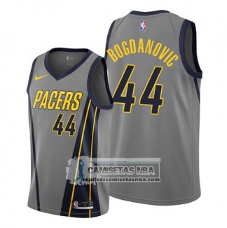 Camiseta Indiana Pacers Bojan Bogdanovic Ciudad Edition Gris