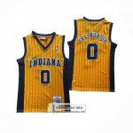 Camiseta Indiana Pacers Tyrese Haliburton NO 0 Mitchell & Ness 2020-21 Amarillo