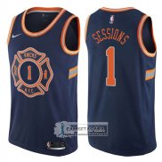 Camiseta Knicks Ramon Sessions Ciudad 2017-18 Azul