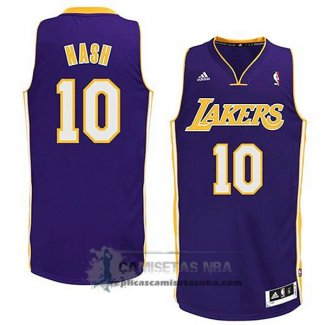 Camiseta Lakers Nash Purpura