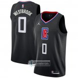 Camiseta Los Angeles Clippers Russell Westbrook NO 0 Statement Negro