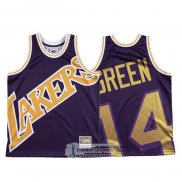 Camiseta Los Angeles Lakers Danny Green Mitchell & Ness Big Face Violeta