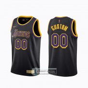 Camiseta Los Angeles Lakers Personalizada Earned 2020-21 Negro