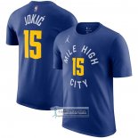 Camiseta Manga Corta Denver Nuggets Nikola Jokic Statement Azul