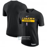 Camiseta Manga Corta Los Angeles Lakers Practice Performance 2022-23 Negro