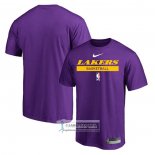 Camiseta Manga Corta Los Angeles Lakers Practice Performance 2022-23 Violeta