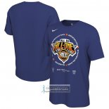 Camiseta Manga Corta New York Knicks 2023 NBA Playoffs Mantra Azul