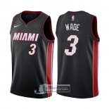 Camiseta Miami Heat Victor Dwyane Wade NO 3 Icon Negro