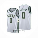 Camiseta Milwaukee Bucks Damian Lillard NO 0 Association 2024-25 Blanco