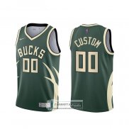 Camiseta Milwaukee Bucks Personalizada Earned 2020-21 Verde