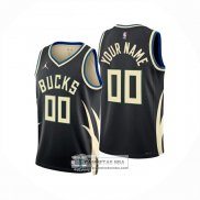 Camiseta Milwaukee Bucks Personalizada Statement 2024-25 Negro