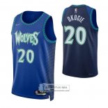 Camiseta Minnesota Timberwolves Josh Okogie NO 20 Ciudad 2021-22 Azul