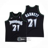 Camiseta Minnesota Timberwolves Kevin Garnett NO 21 Classic Negro