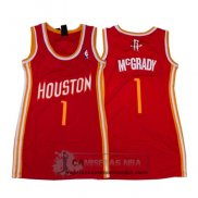 Camiseta Mujer Rockets McGrady Rojo