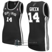 Camiseta Mujer Spurs Green Negro