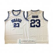 Camiseta NCAA Punahou Obama Blanco