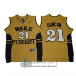 Camiseta NCAA Wake Forest Demon Deacons Tim Duncan Dorado