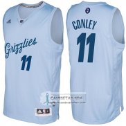 Camiseta Navidad Grizzlies Mike Conley Claro 2016 Azul