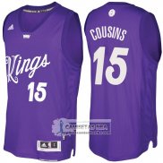 Camiseta Navidad Kings Demarcus Cousins 2016 Purpura