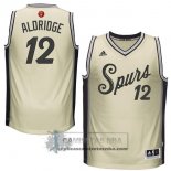 Camiseta Navidad Spurs Aldridge 2015 Blanco