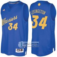 Camiseta Navidad Warriors Shaun lLivingston 2016 Azul