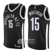 Camiseta Nets Isaiah Whitehead Ciudad 2017-18 Negro