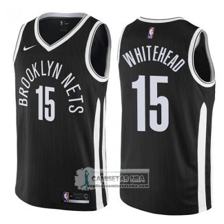 Camiseta Nets Isaiah Whitehead Ciudad 2017-18 Negro