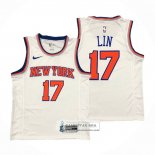 Camiseta New York Knicks Jeremy Lin NO 17 Association Blanco