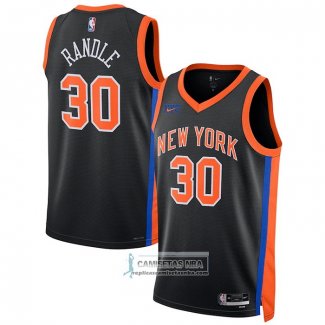 Camiseta New York Knicks Julius Randle NO 30 Ciudad 2022-23 Negro