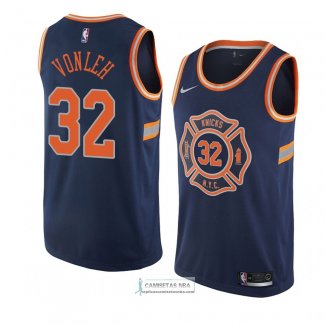 Camiseta New York Knicks Noah Vonleh Ciudad 2018 Azul