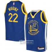 Camiseta Nino Golden State Warriors Andrew Wiggins NO 22 Icon Azul