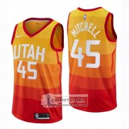 Camiseta Nino Jazz Donovan Mitchell Ciudad 2018-19 Naranja