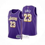 Camiseta Nino Los Angeles Lakers LeBron James NO 23 Statement 2025-26 Violeta