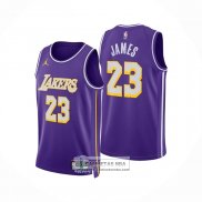 Camiseta Nino Los Angeles Lakers LeBron James NO 23 Statement 2025-26 Violeta
