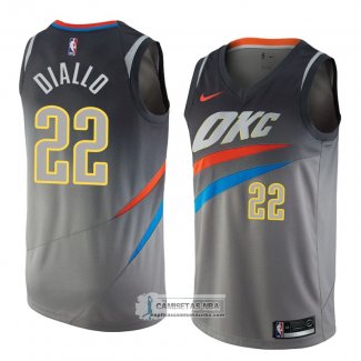 Camiseta Oklahoma City Thunder Hamidou Diallo Ciudad 2018 Gris