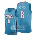 Camiseta Oklahoma City Thunder Jawun Evans Ciudad Azul