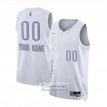 Camiseta Oklahoma City Thunder Personalizada Ciudad 2021-22 Blanco