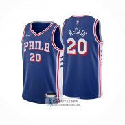 Camiseta Philadelphia 76ers Jared McCain NO 20 Icon 2024-25 Azul