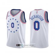 Camiseta Philadelphia 76ers Josh Richardson Earned Blanco