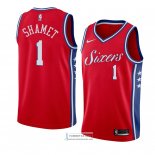 Camiseta Philadelphia 76ers Landry Shamet Statement 2017-18 Rojo