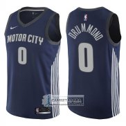 Camiseta Pistons Andre Drummond Ciudad 2017-18 Azul