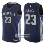 Camiseta Pistons Blake Griffin Ciudad 2017-18 Azul