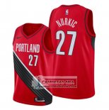 Camiseta Portland Trail Blazers Jusuf Nurkic Statement Edition Rojo Negro