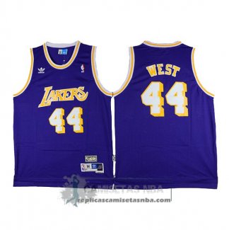 Camiseta Retro Lakers West Purpura