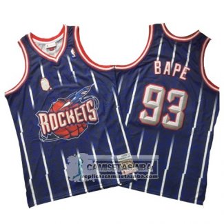 Camiseta Rockets Bape Retro Azul