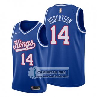 Camiseta Sacramento Kings Oscar Robertson Classic Edition 1990 1994 Azul