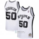 Camiseta San Antonio Spurs David Robinson NO 50 Mitchell & Ness 1998-99 Blanco
