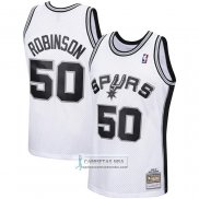 Camiseta San Antonio Spurs David Robinson NO 50 Mitchell & Ness 1998-99 Blanco